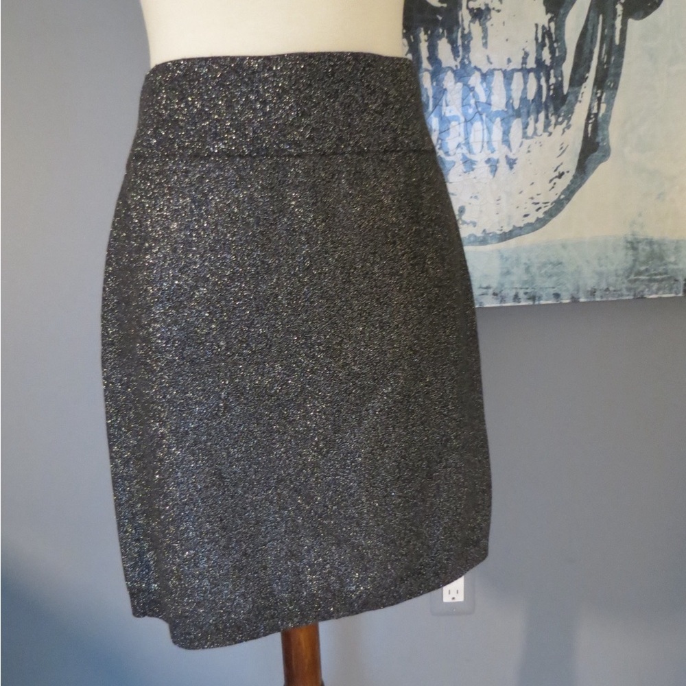 Express Black Sparkle Knit Skirt